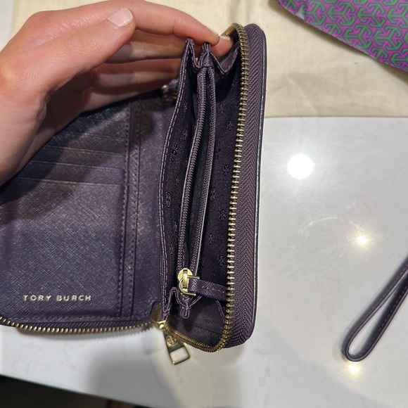 Tory Burch Leather Purple Wristlet - Picture 7 of 7